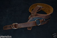 Carlino Gladiator Kodiak Oil Brown Leather Guitar Strap For Heavy Guitars 3.5"