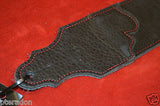 Franklin Guitar Strap Model # FSW-BK-R black leather w/ Red Stitching 3.0" wide