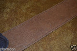 Franklin Guitar Strap Model # FSSE-CA-CH Embossed in Caramel with chocolate ends