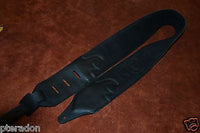 Carlino Custom Signature Leather Guitar Strap, Personalized with your name/ logo