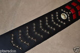 Carlino Custom Studded Weave Black Leather Guitar Strap