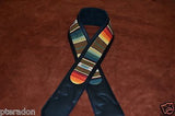 Carlino Custom Santa Fe Leather/Suede Cartouche Guitar Strap, Atzec Rio Grande