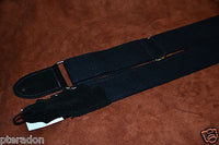 Franklin Guitar Strap Model HB3-BK-BK Hybrid Black Suede Guitar Strap