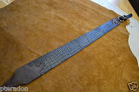 Carlino Gladiator Crocodile Pattern Cowhide 3.0" Hybrid Strap with Kodiak Ends