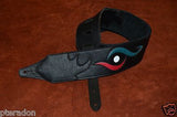 Carlino Custom Swirl and Circle Pattern Leather Guitar Strap