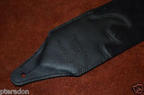 Carlino Custom Red Lightening Double Bolt/Studded Black Leather Guitar Strap