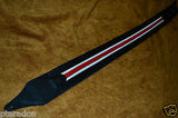 Carlino Custom Racing Stripe Series Guitar Strap, red and white racing Stripe