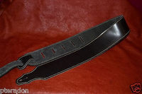 Franklin Guitar Strap Model L-BK-N Latigo leather Black Leather Strap