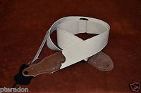 Franklin Guitar Strap Model # 1-N-CA 2" wide natural cotton strap w/caramel ends