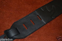 Carlino Custom Swirl and Circle Pattern Leather Guitar Strap