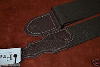 Franklin Guitar Strap Model # 1-CH-CH 2" wide natural cotton strap w/choc ends