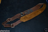 Carlino Gladiator Kodiak Oil Brown Leather Guitar Strap For Heavy Guitars 3.5"