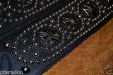 Carlino Iron Cross Studded Custom Guitar Strap, Maltese Cross Guitar Strap, Het