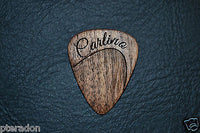 Laser Engraved Wooden Expression Guitar Picks, Tapered Thumb Grip