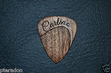 Laser Engraved Wooden Expression Guitar Picks, Tapered Thumb Grip