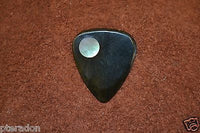 Timber Tones NEW Planet Tones Ebony Guitar Pick With Green Lip Abalone Inlay
