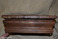 Jewelry Box, Custom Made, Flamed American Walnut, Full Inlaid Engraved Name