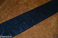 Franklin Guitar Strap Model # FSSE-BK-BK Embossed in black with black ends