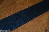 Franklin Guitar Strap Model # FSSE-BK-BK Embossed in black with black ends