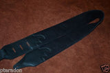 Carlino Custom NEW Sine Wave Studded Black Leather Guitar Strap 3" wide