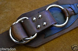 Carlino Gladiator Kodiak Oil Brown Leather Guitar Strap w/ Lightening Bolt 3.5"