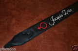 Carlino Custom Signature Leather Guitar Strap, Personalized with your name/ logo