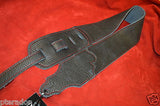 Franklin Guitar Strap Model # FSW-BK-R black leather w/ Red Stitching 3.0" wide
