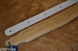 Franklin Guitar Strap #11A-G-N, Southwest Leather, Gold w/hitch weave trim
