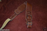Franklin NEW Bass Strap, NEW with huge chrome rings Cognac Leather BR-CG-N