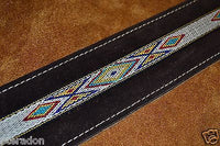 Franklin Guitar Strap Model # FSS-CH-SW 2.5" Southwest Suede with hitch weave