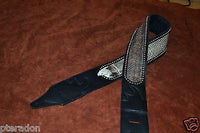 Carlino Custom Black leather and Real Cobra Studded Strap, head and all 3" wide