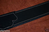 Franklin Guitar Strap Model HB3-BK-BK Hybrid Black Suede Guitar Strap