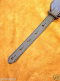 Carlino Custom Orange Lightening Bolt Black Leather Guitar Strap