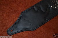 Carlino Custom Studded Nebula Swirl Black Leather Guitar Strap