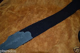 Franklin Guitar Strap Model # FSC-BK-BK 3" wide Black Cotton and Suede Ends