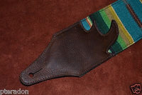 Carlino Custom Southwestern Blanket Guitar Strap, Aztec style w/ tan Suede back