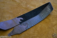 Carlino Gladiator Crocodile Pattern Cowhide 3.0" Hybrid Strap with Kodiak Ends