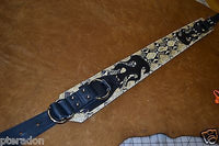 Carlino Gladiator Cobra Pattern Cowhide 3.5" Leather Strap with Black Flames