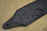 Carlino Custom Studded Weave Black Leather Guitar Strap