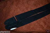 Franklin Guitar Strap Model HB1-BK-BK Hybrid/Natural Black Leather Guitar Strap