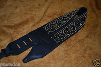 Carlino Iron Cross Studded Custom Guitar Strap, Maltese Cross Guitar Strap, Het