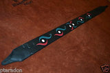 Carlino Custom Swirl and Circle Pattern Leather Guitar Strap