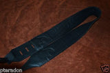 Carlino Custom Yellow Lightening Double Bolt/Studded Leather Guitar Strap