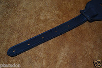 Carlino Custom Yellow Lightening Bolt Black Leather Guitar Strap