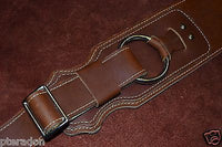 Franklin NEW Bass Strap, NEW with huge chrome rings Cognac Leather BR-CG-N