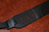 Carlino NEW Racing Flag Studded Leather Guitar Strap with black leather flags