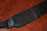 Carlino NEW Racing Flag Studded Leather Guitar Strap with black leather flags