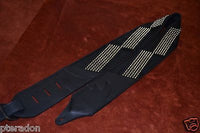 Carlino NEW Racing Flag Studded Leather Guitar Strap with black leather flags