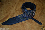 Carlino Iron Cross Studded Custom Guitar Strap, Maltese Cross Guitar Strap, Het