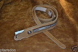Franklin Guitar Strap #11A-G-N, Southwest Leather, Gold w/hitch weave trim